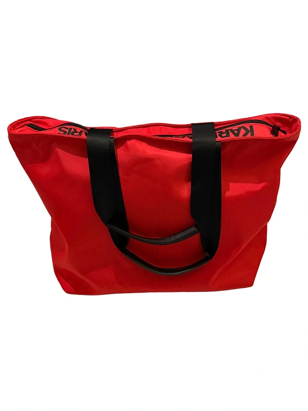 Karl Lagerfeld Paris Amour Tote Red/Black/Multi 14.75” x 14.25” x 6” +Strap NWOT